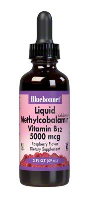 Bluebonnet Liquid Methylcobalamin Vitamin B12 Natural Raspberry Flavour 5000mcg