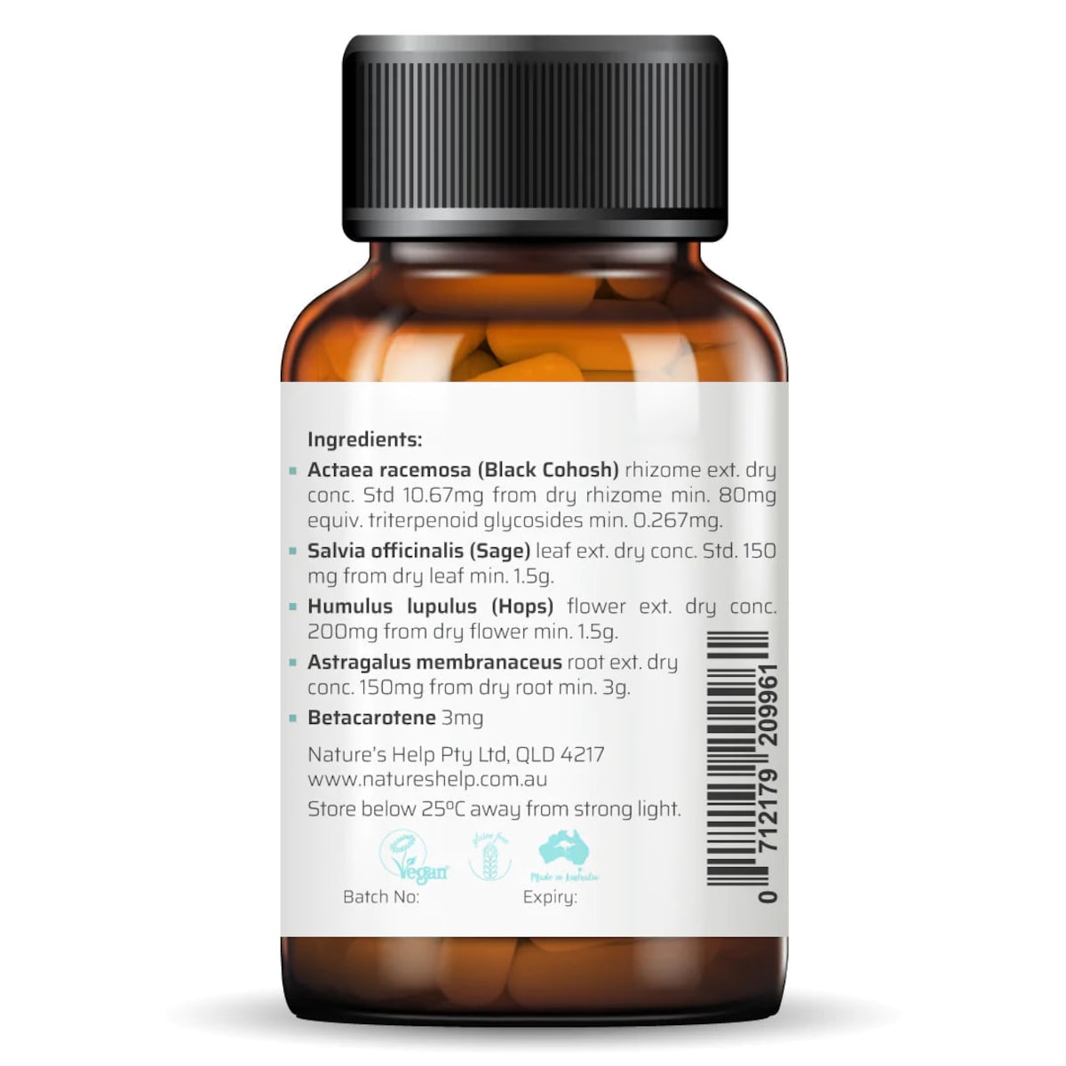 NATURE'S HELP Meno Cool Hot Flushes Capsules 60s