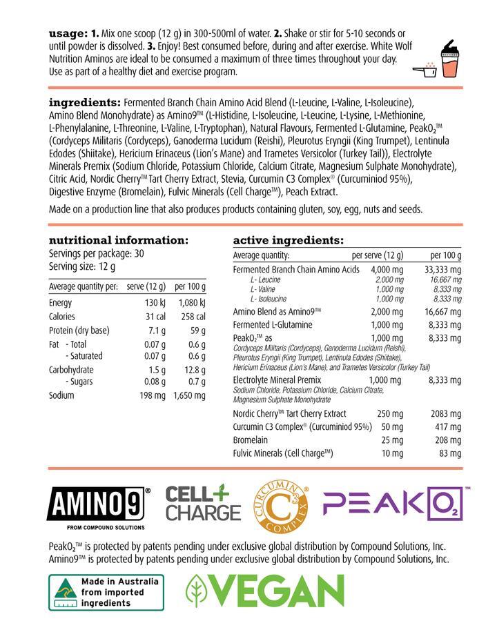 White Wolf Essential Aminos Passion Pineapple 360g