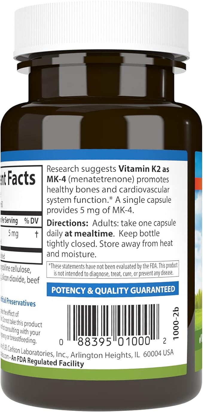 Carlson - Vitamin K2 5mg 60 Capsules
