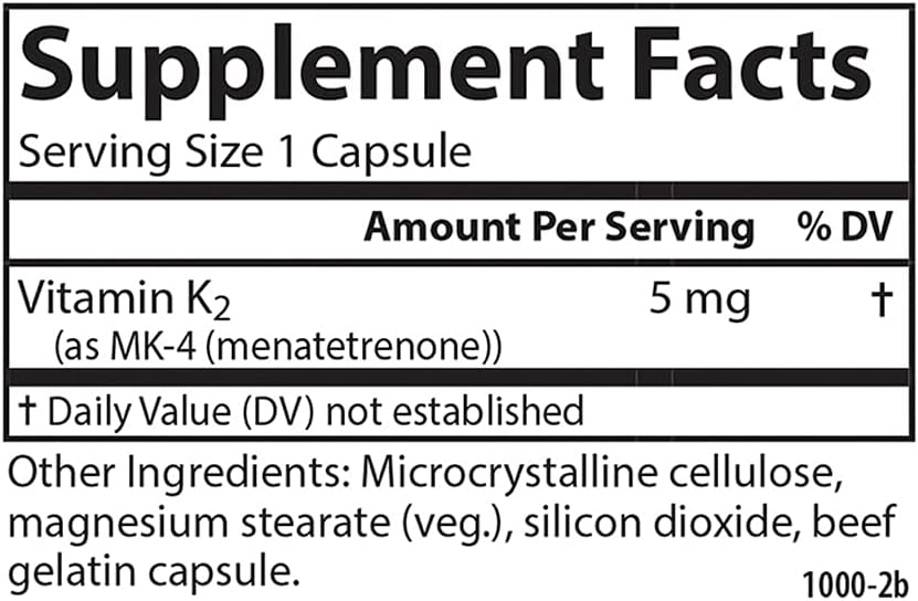 Carlson - Vitamin K2 5mg 60 Capsules