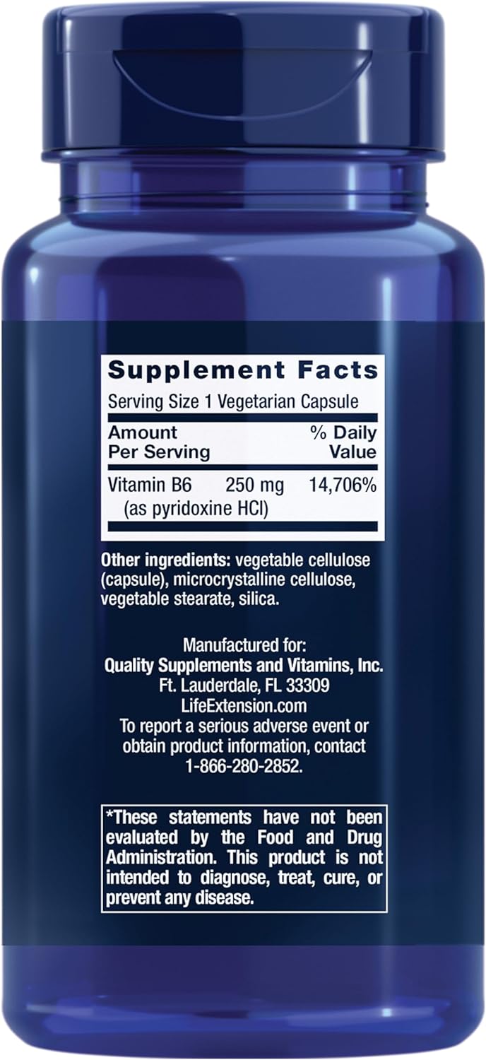 Life Extension Vitamin B6 100 Capsules