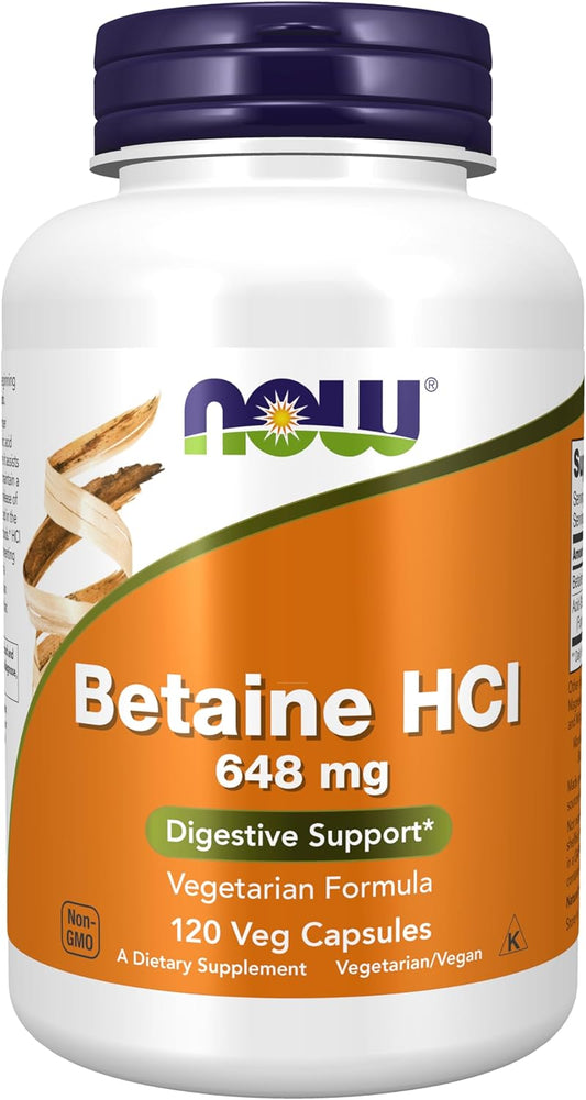 Now Foods Betaine HCL 120 Vege Caps