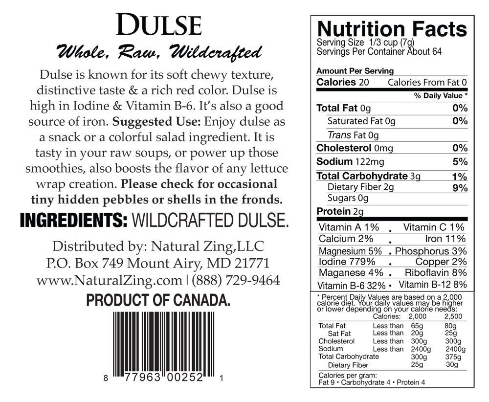 NaturalZing Wild Dulse Premium Raw 112g