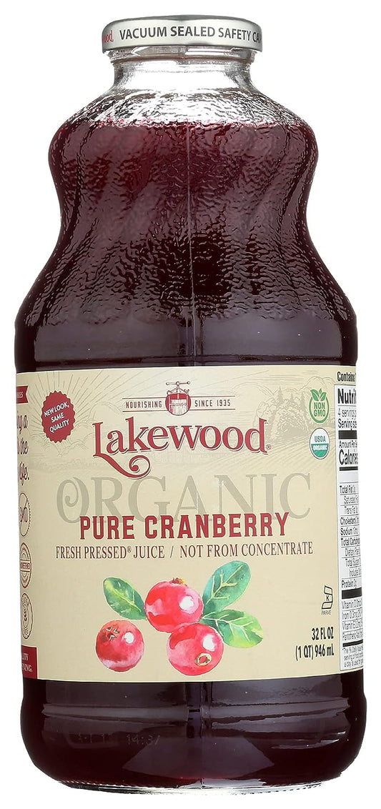 Lakewood Organic Pure Cranberry Juice 1L
