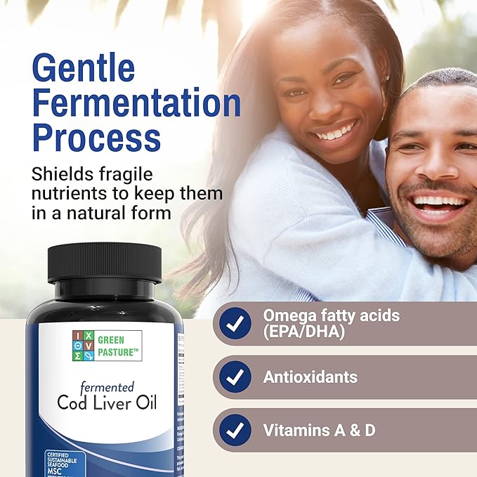 Green Pasture Fermented Cod Liver Oil Orange Flavoured Liquid 176ml