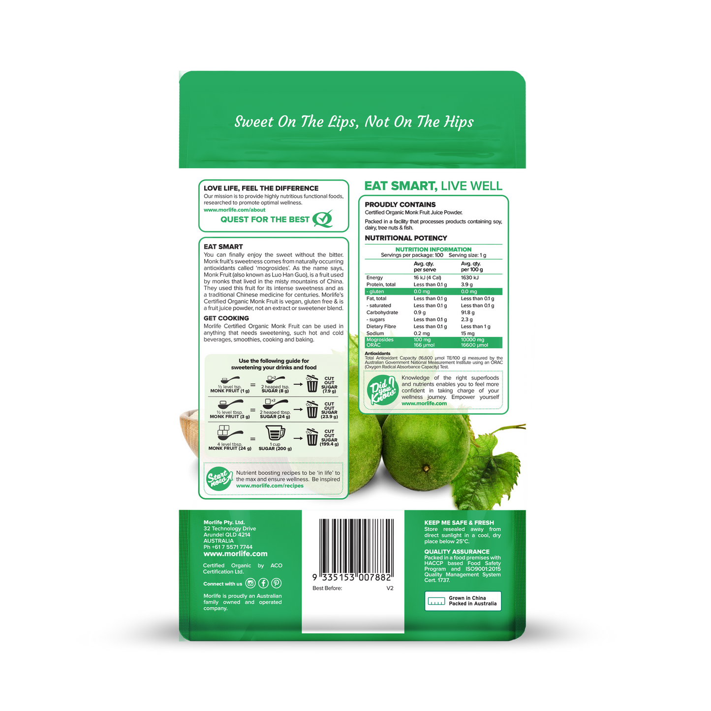 Morlife Monk Fruit Powder 100g