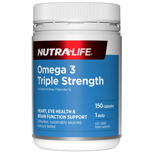 NutraLife Triple Strength Omega 3 (Odourless Fish Oil) 150s