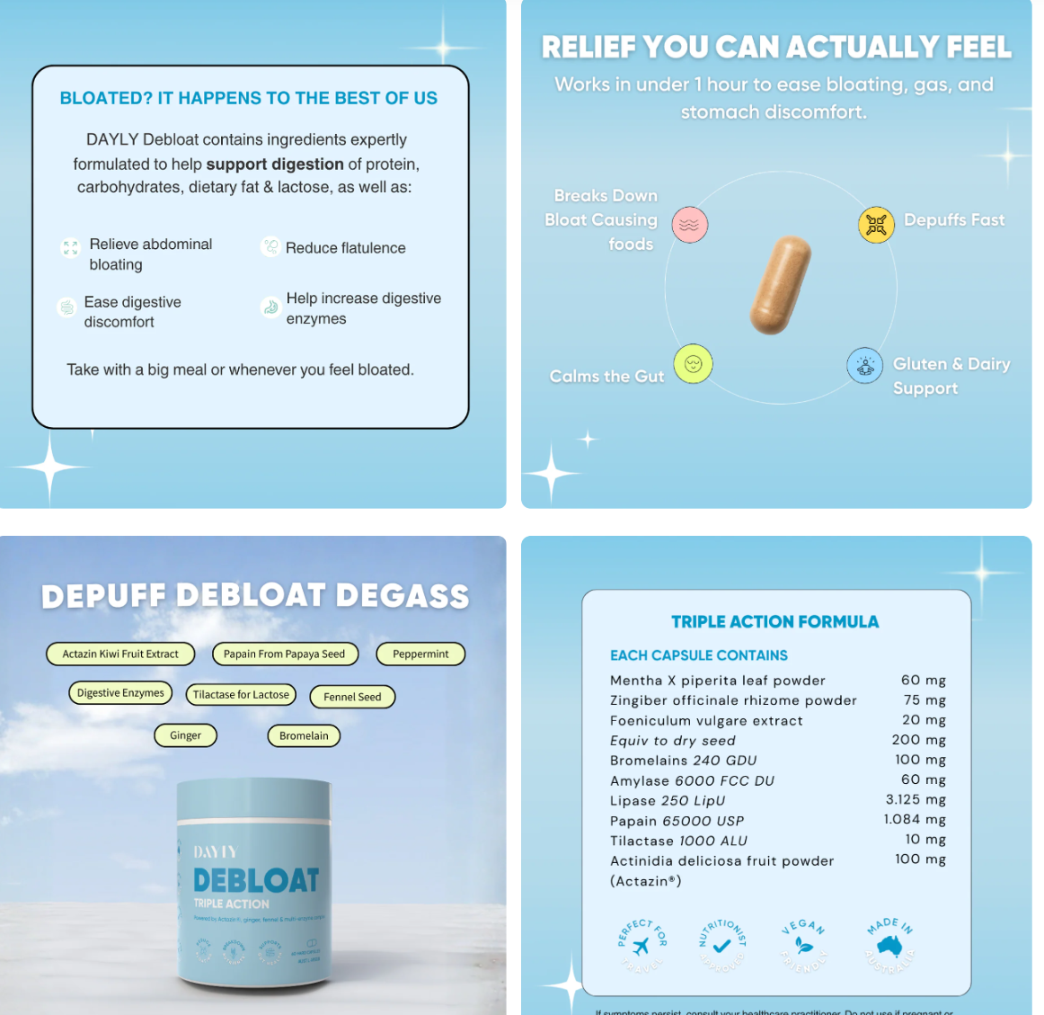 Gut Dayly Debloat Blister pack 10 caps