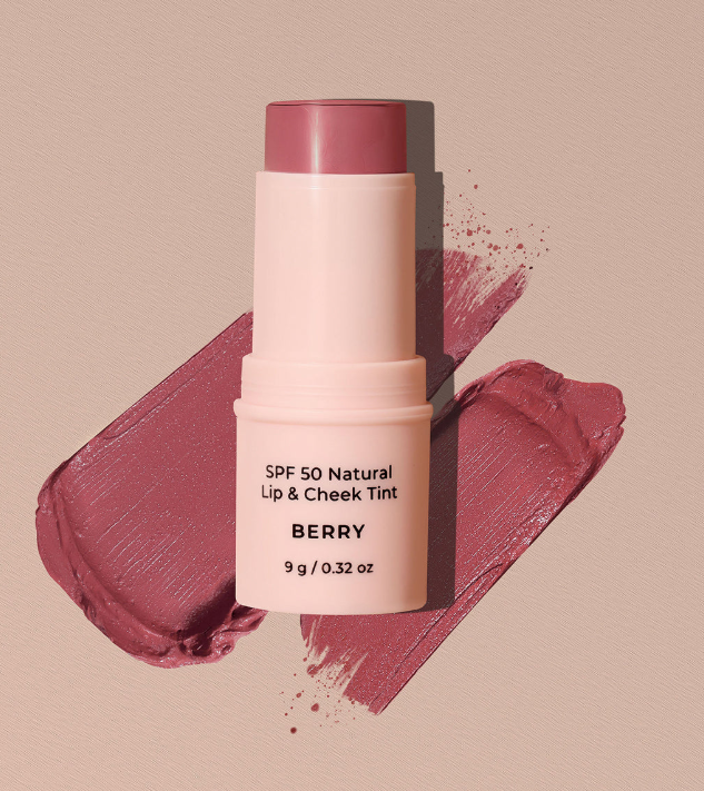 Avocado Zinc SPF50 Natural Lip & Cheek Tint Berry