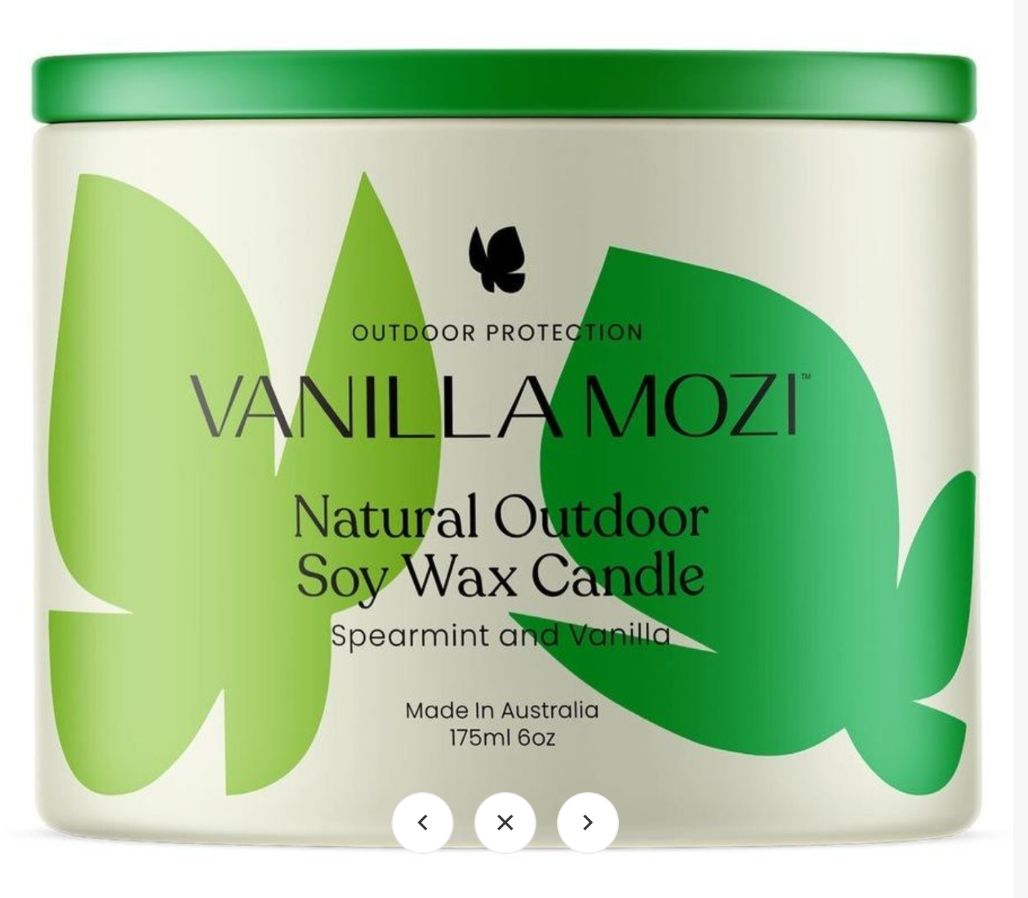 Vanilla Mozi Soy Wax Candle 175ml