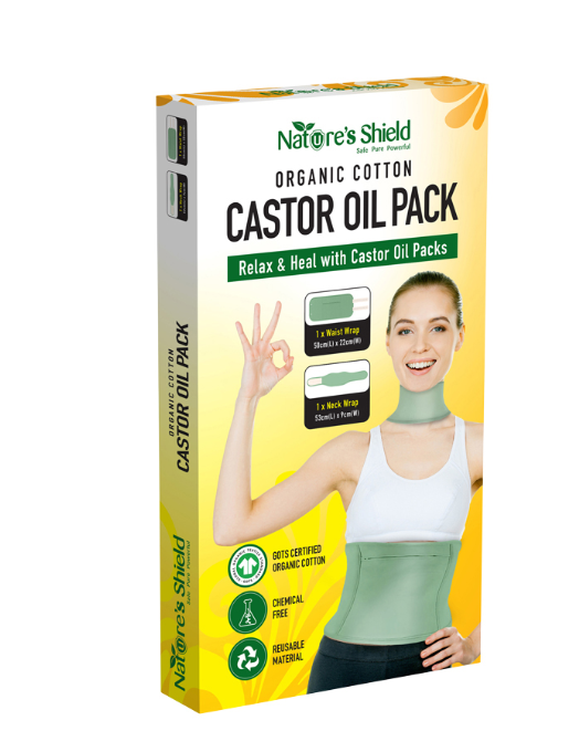 Nature's Shield Castor Oil Pack Wait & Neck