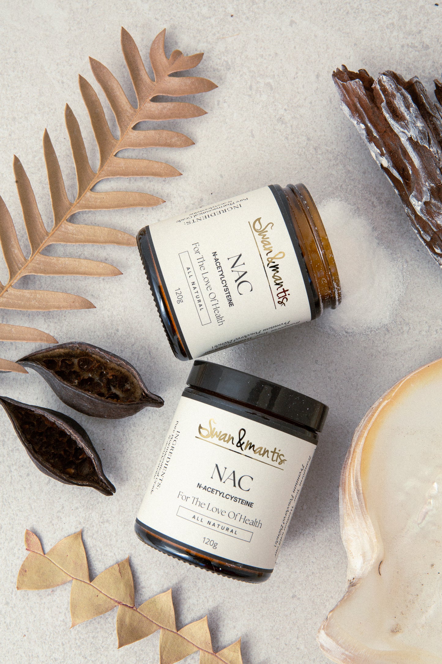 Swan and Mantis NAC (N-Acetyl-Cysteine) 120g