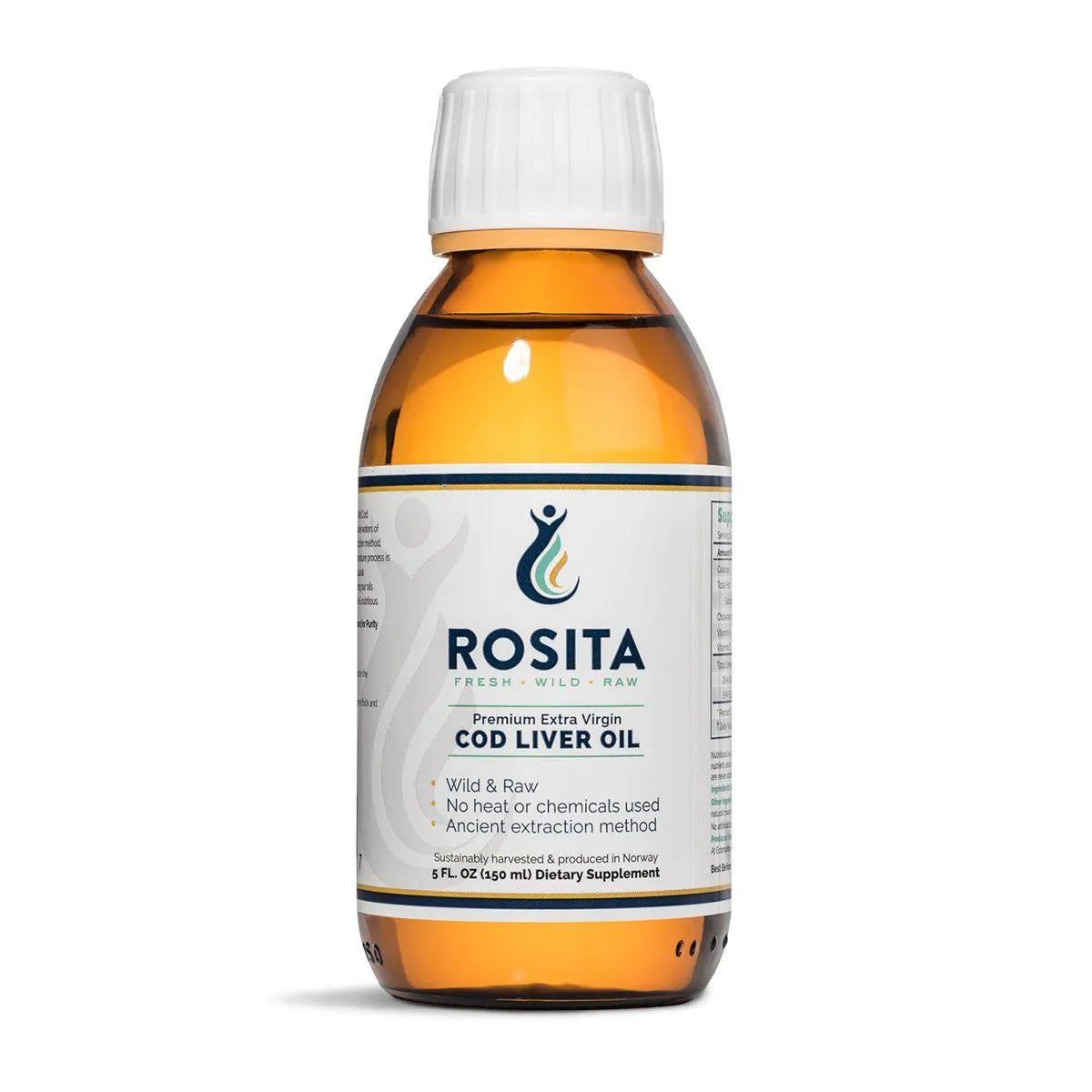 Rosita Real Foods Extra Virgin Cod Liver Oil 150ml