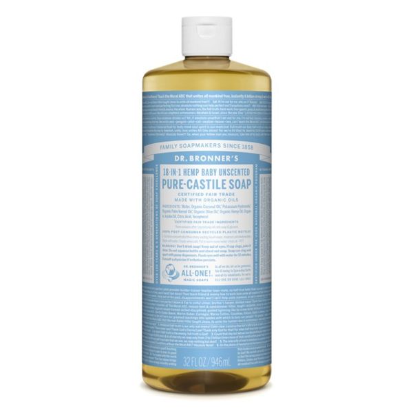 Dr Bronner Pure-Castile Soap 946mL Baby Unscented