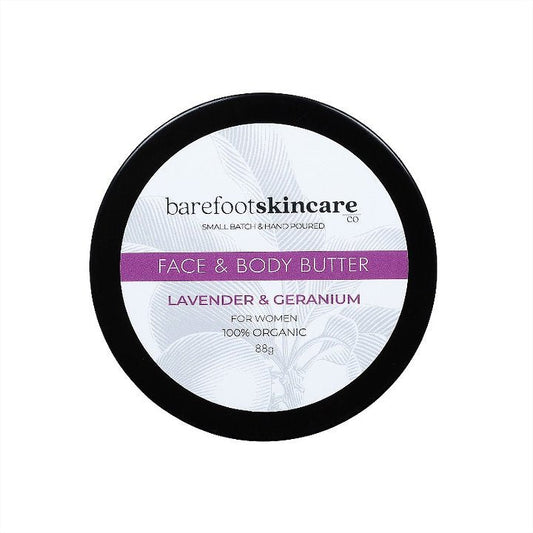 Barefoot Skincare Co Face and Body Butter  LAVENDER and GERANIUM