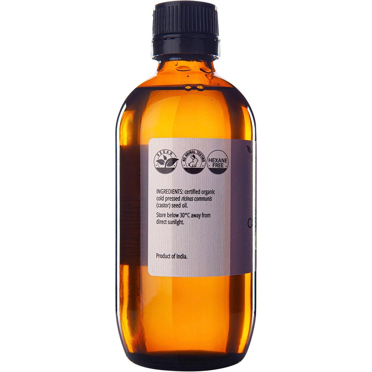Vrindavan Castor Oil Amber Bottle 200ml