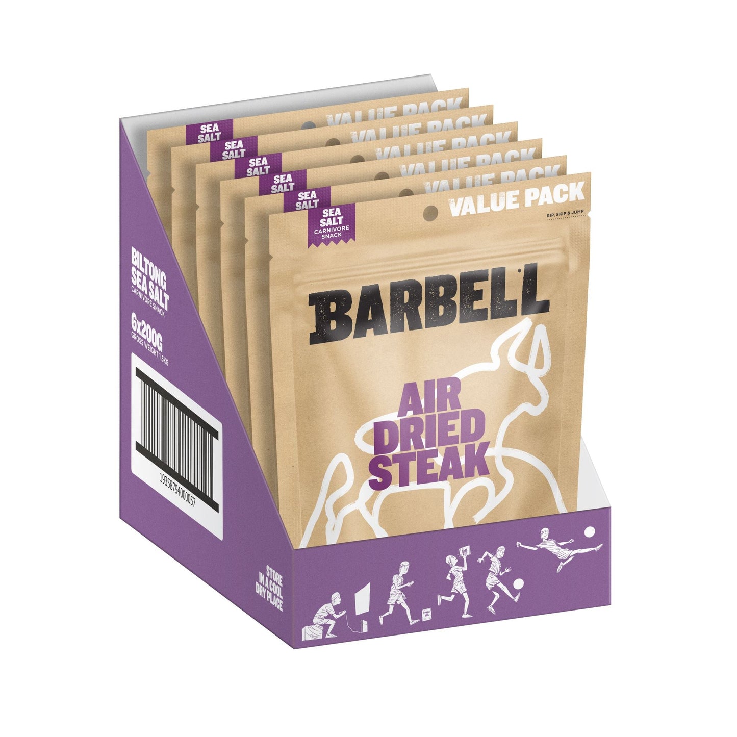 Barbell Air Dried Steak 200g Sea Salt