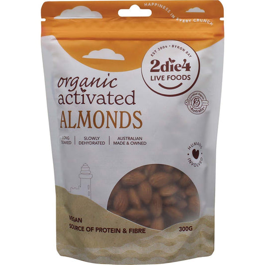 2Die4 Organic Activated Almonds 300g