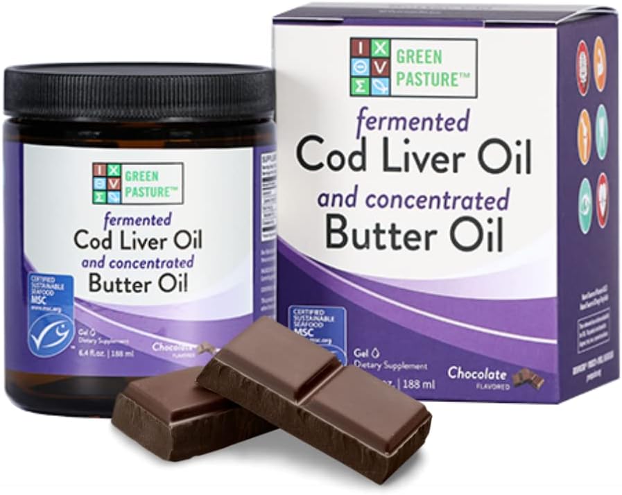 Green Pastures Blue Ice Royal Fermented Cod Liver Oil/Butter Oil Gel Chocolate Cream