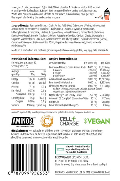 White Wolf Essential Aminos Juicy Peach 360g