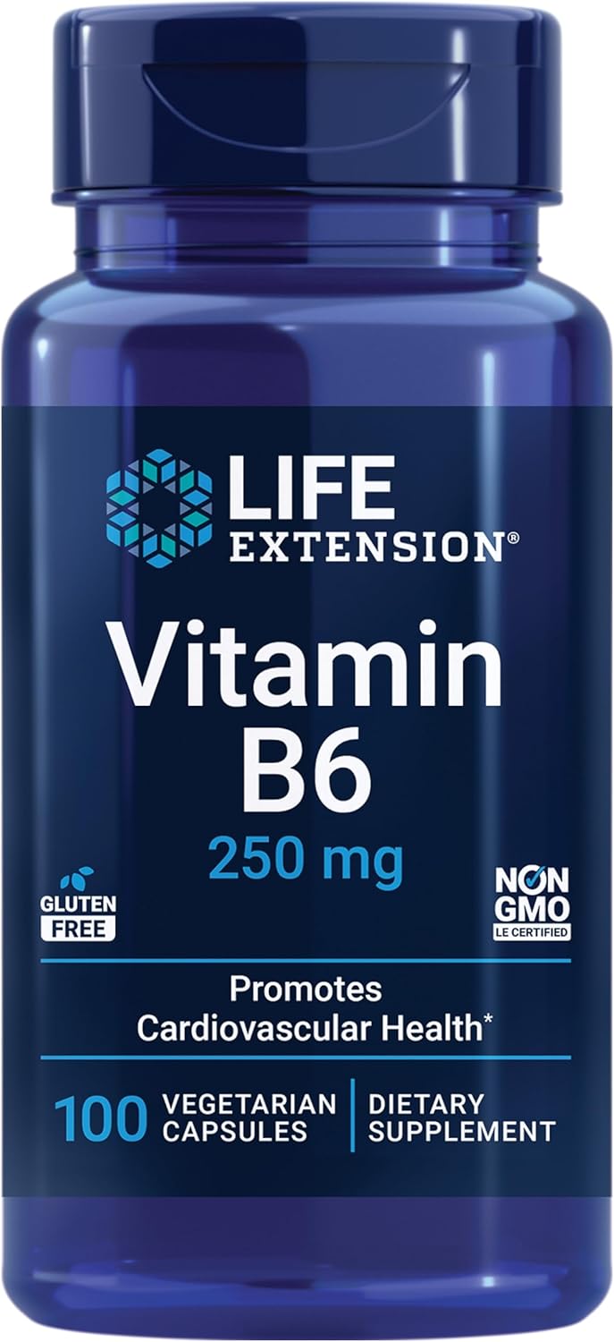 Life Extension Vitamin B6 100 Capsules Precious Organics