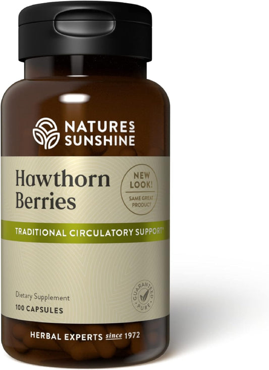 Natures Sunshine Hawthorn Berries 100 Capsules
