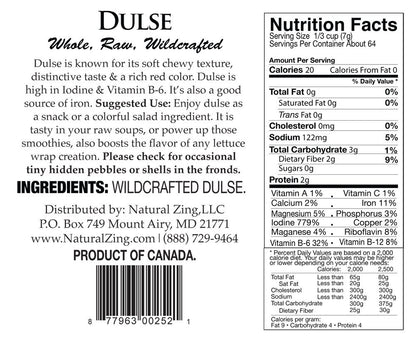 Natural Zing Wild Dulse Premium Raw 112g