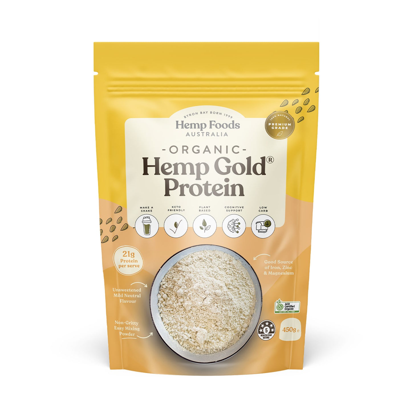 Organic Hemp Gold Protein Powder 450g