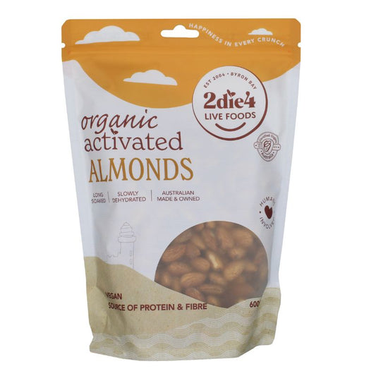 2Die4 Organic Activated Almonds 600g