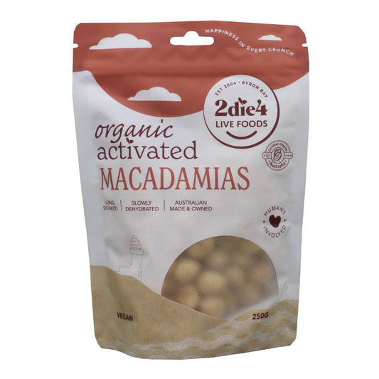 2Die4 Organic Activated Macadamias 250g