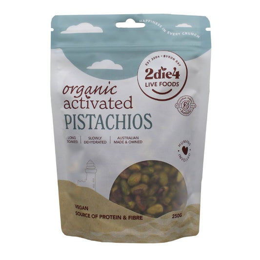 2Die4 Activated Organic Pistachios 250g