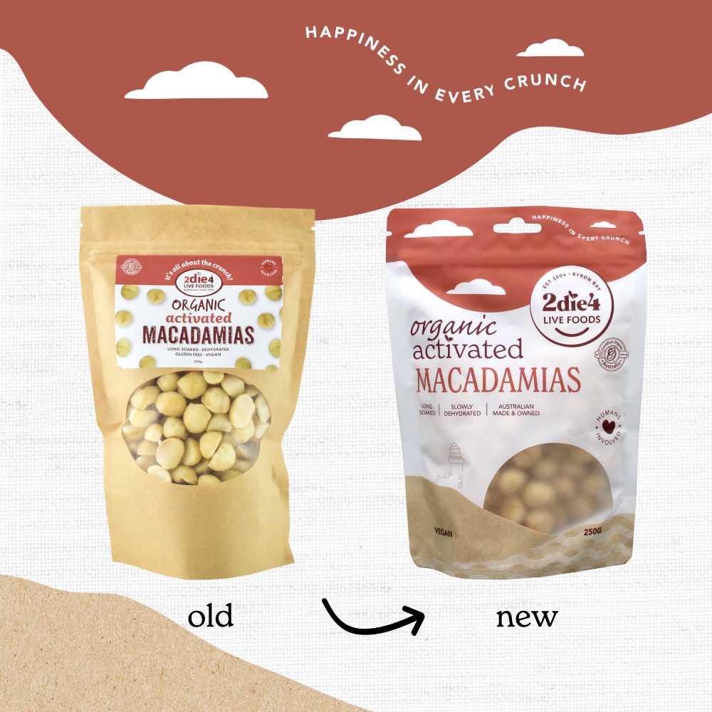 2Die4 Organic Activated Macadamias 250g