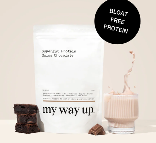 My Way Up Supergut Protein Prebiotic shake Swiss Chocolate 400g
