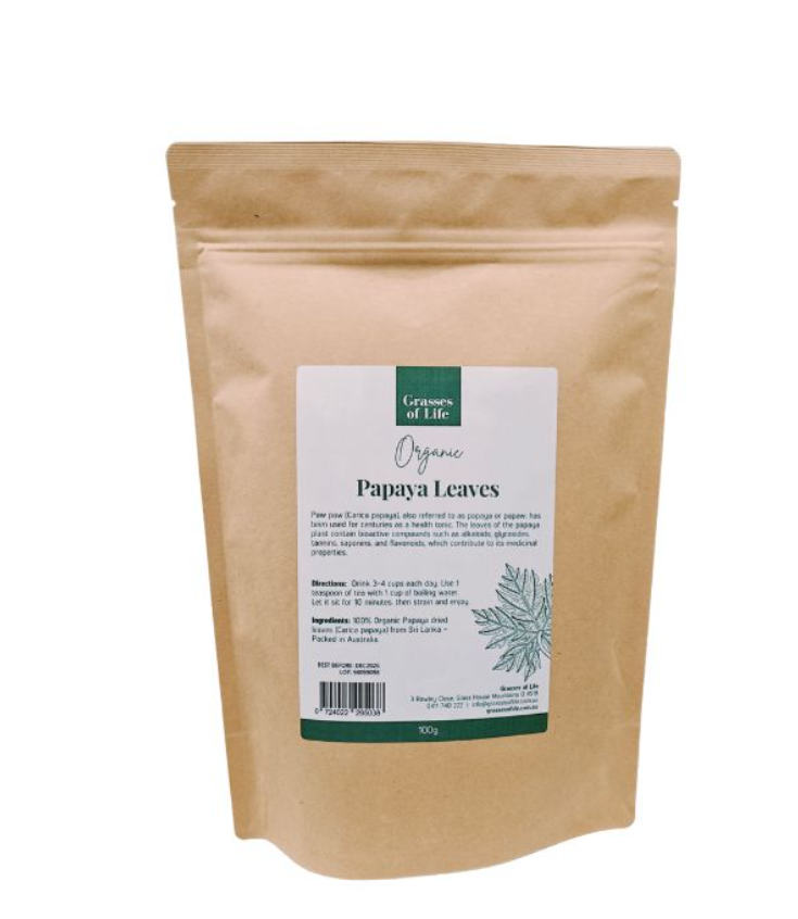 Grasses of Life Organic Papaya Leaves 100g