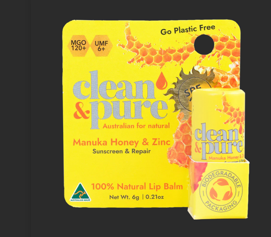 Clean and Pure Manuka Honey Lip Balm Tube 6g