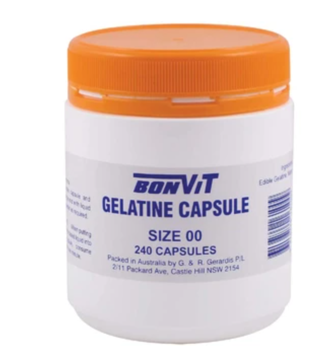 BonVit Empty Gelatin Capsules Size 00 240c