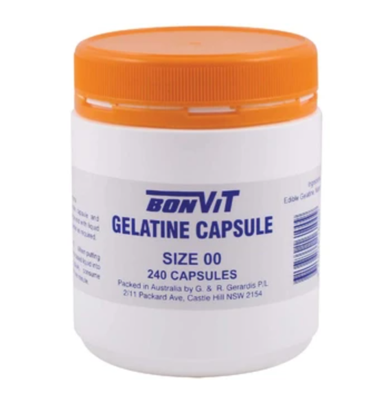 BonVit Empty Gelatin Capsules Size 00 240c