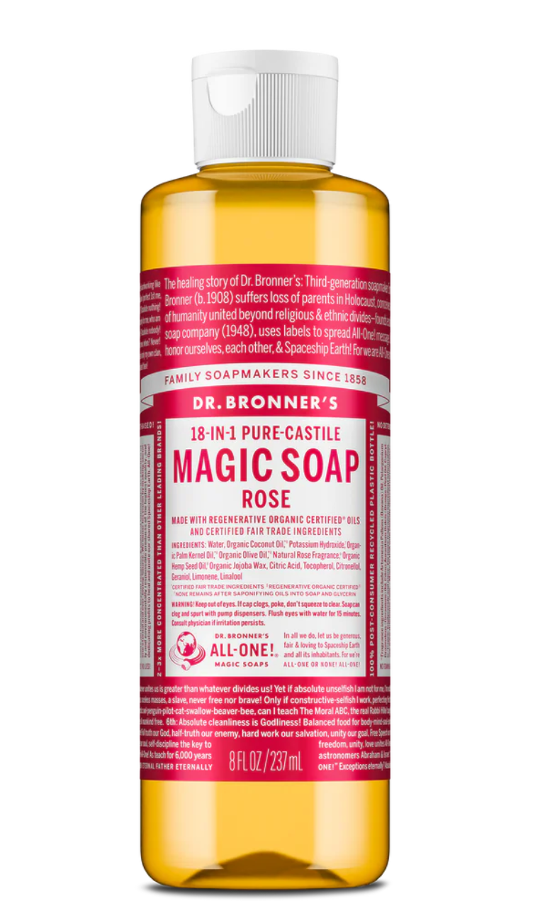 Dr Bronners Castile Soap Rose 237ml
