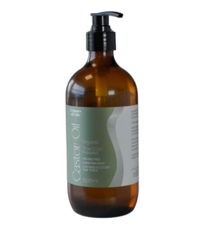Grasses of Life Organic Cold Pressed Castor Oil 500ml