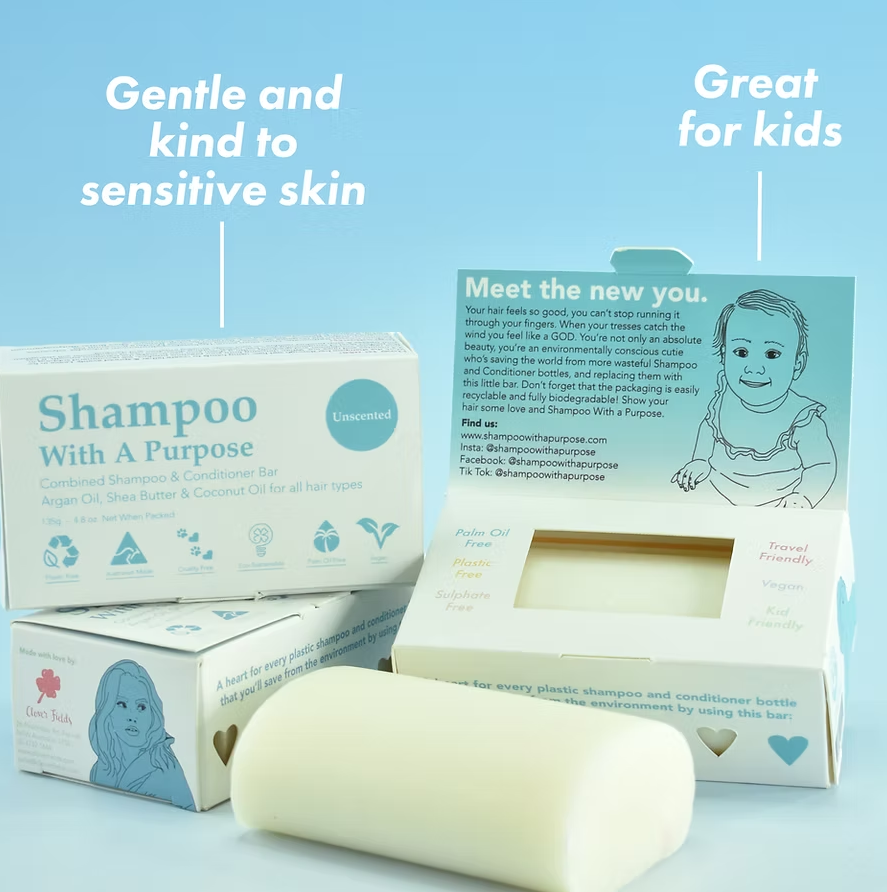 Shampoo With a Purpose Unscented Shampoo + Conditioner Bar