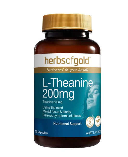 Herbs of Gold L-Theanine 200mg 30 Capsules