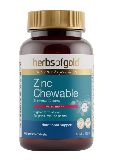 Herbs of Gold Zinc Chewable 60caps