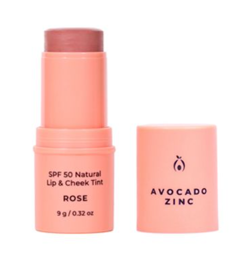 Avocado Zinc Rose SPF50 Natural Lip and Cheek Tint 9g