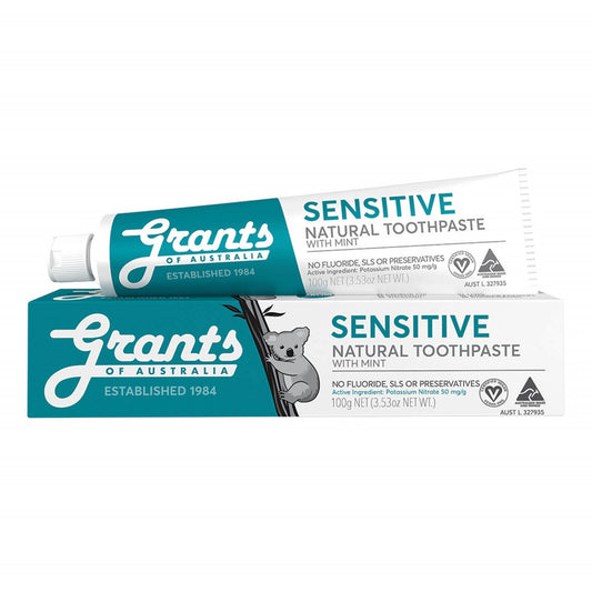 Grants Sensitive Natural Toothpaste Mint 100g