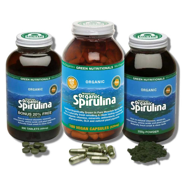 Green Nutritionals Organic Spirulina 180 Tabs