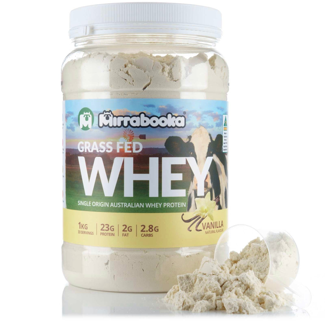 Mirrabooka Whey Protein Vanilla 1kg