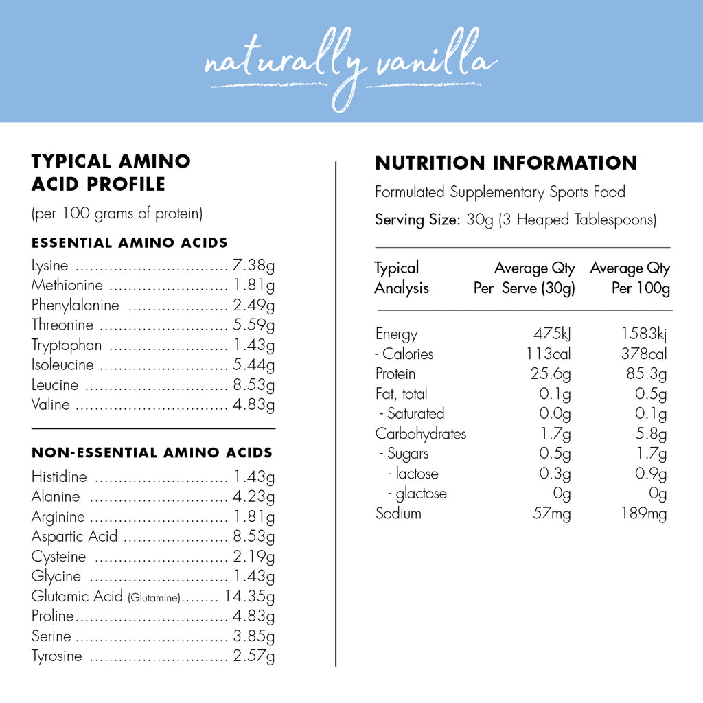 At Health Grass Fed Protein Powder Naturally Vanilla 450g