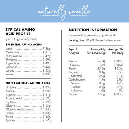 At Health Grass Fed Protein Powder Naturally Vanilla 450g