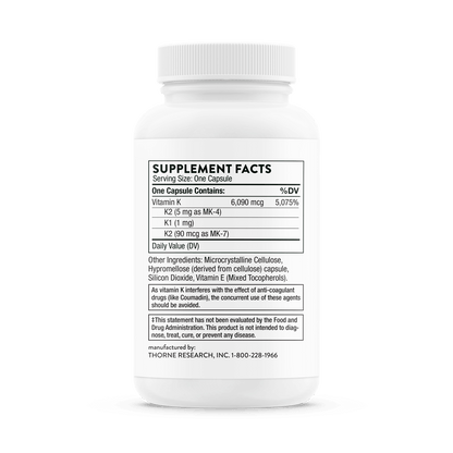 Thorne 3-K Complete Vitamin K 60s